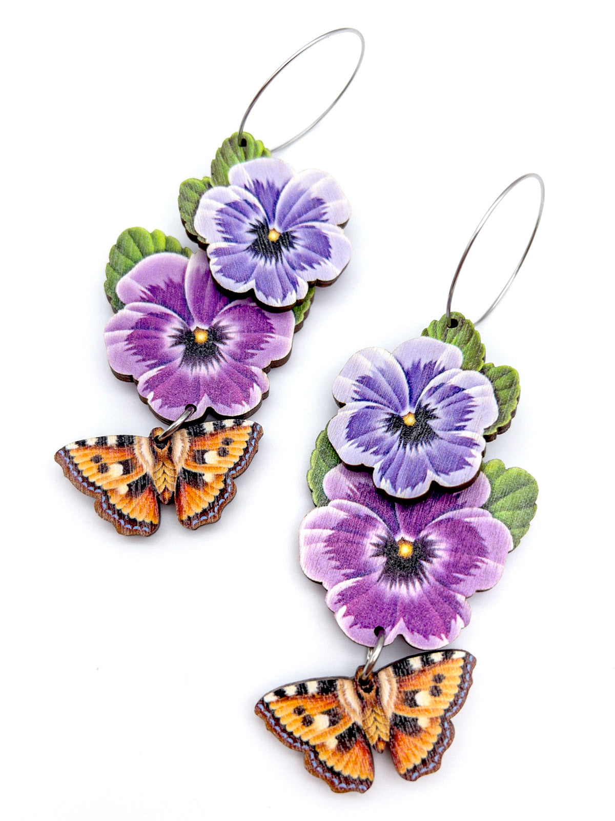 Orvokki - Sinilila (korvakoru, rengas)